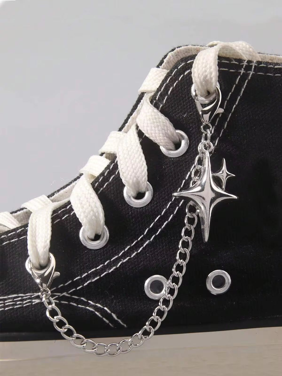 ROMWE Grunge Punk 1pc Punk Style Star Decoration For Boots, Home DIY, Holiday Party Gift